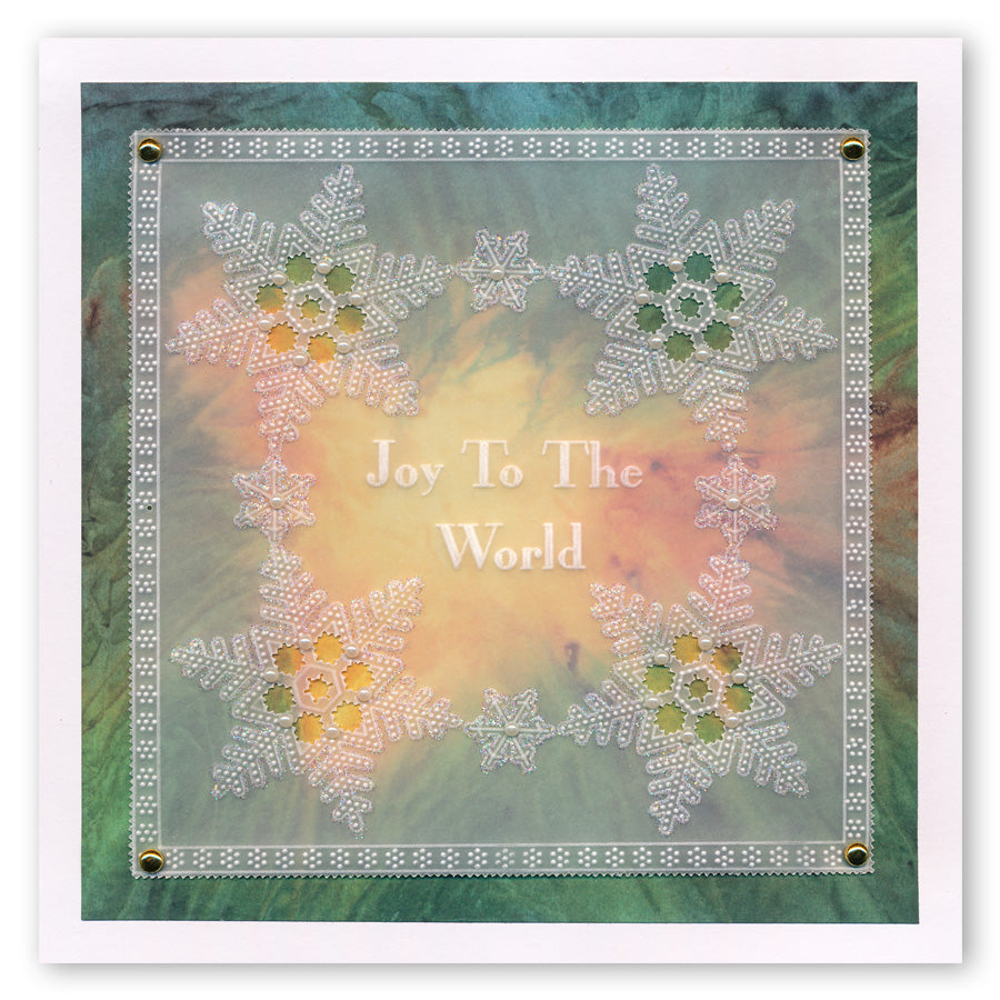 Large Snowflakes A5 Square Groovi Piercing Grid