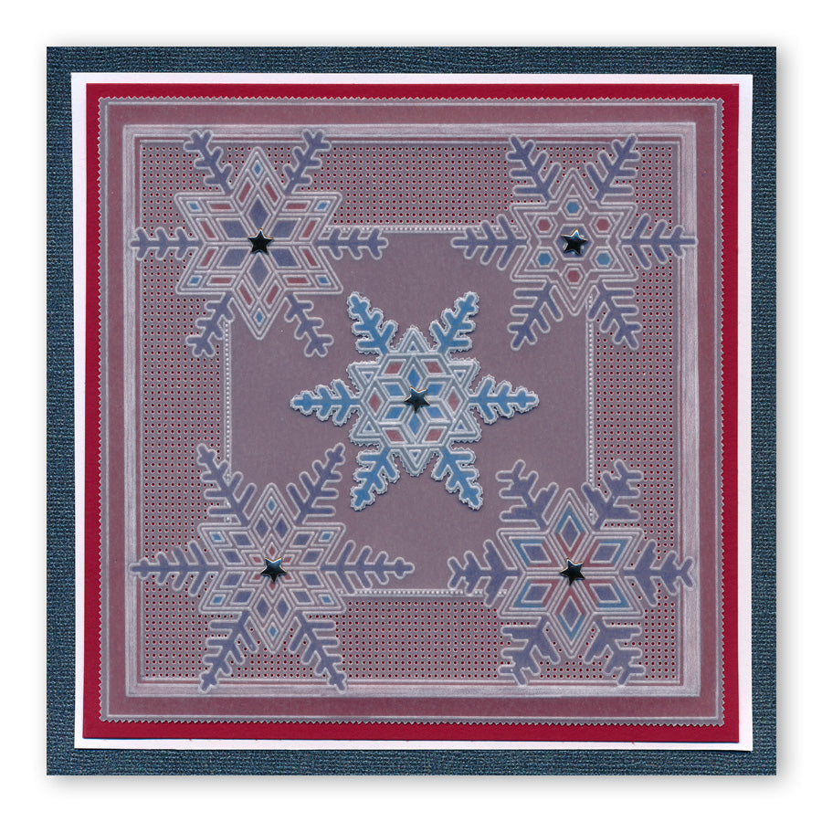 Large Snowflakes A5 Square Groovi Plate