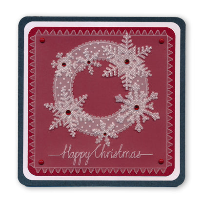 Small Snowflakes Duet A5 Square Groovi Plate & Grid Set