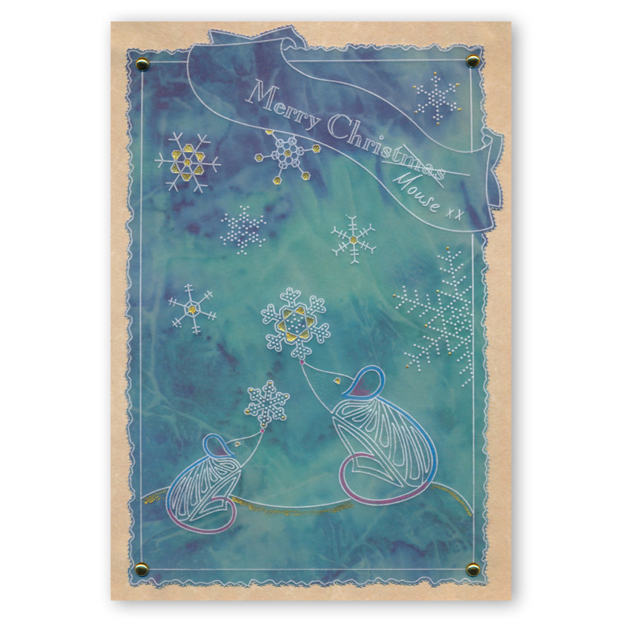 Small Snowflakes Duet A5 Square Groovi Plate & Grid Set