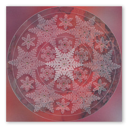 Small Snowflakes A5 Square Groovi Plate