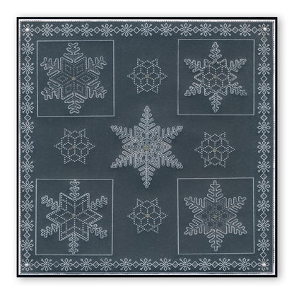 Small Snowflakes Duet A5 Square Groovi Plate & Grid Set