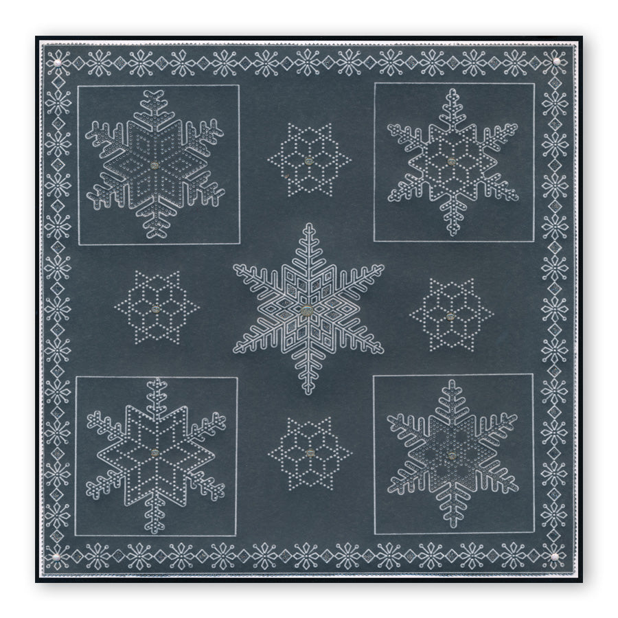 Large Snowflakes A5 Square Groovi Plate
