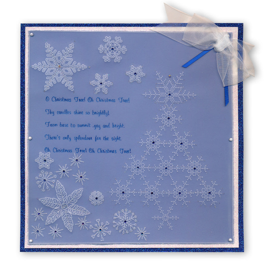 Large Snowflakes Duet A5 Square Groovi Plate & Grid Set