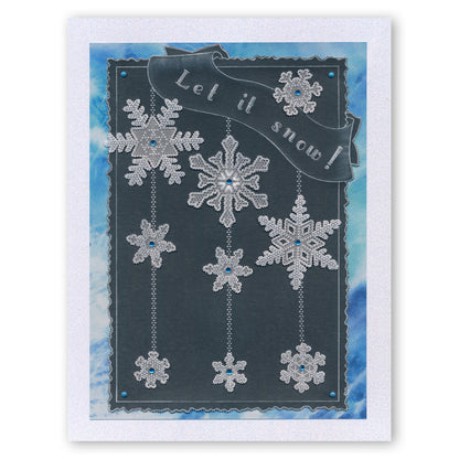 Small Snowflakes Duet A5 Square Groovi Plate & Grid Set