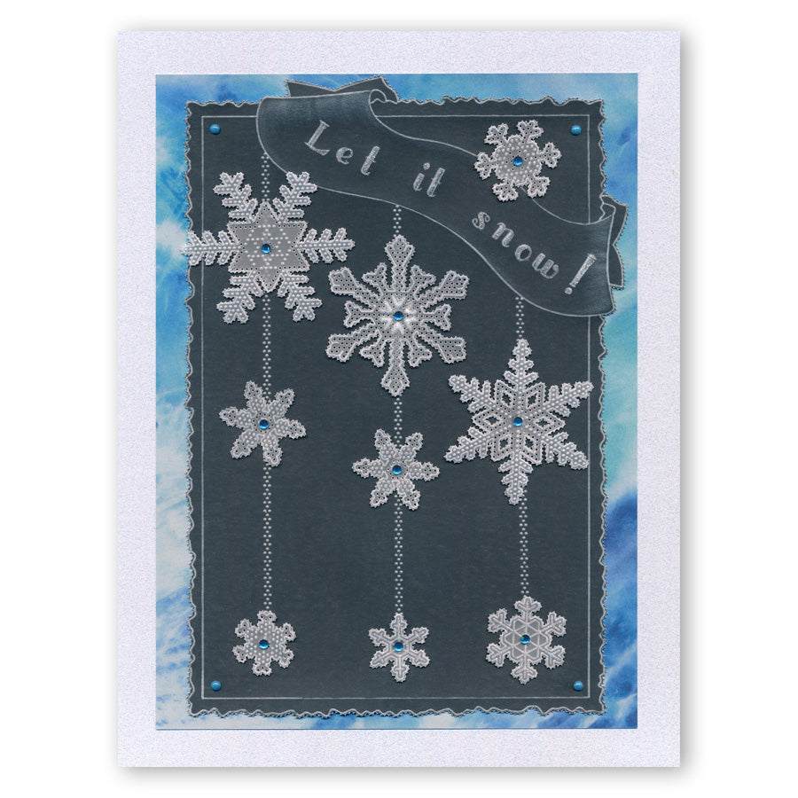 Large Snowflakes A5 Square Groovi Plate
