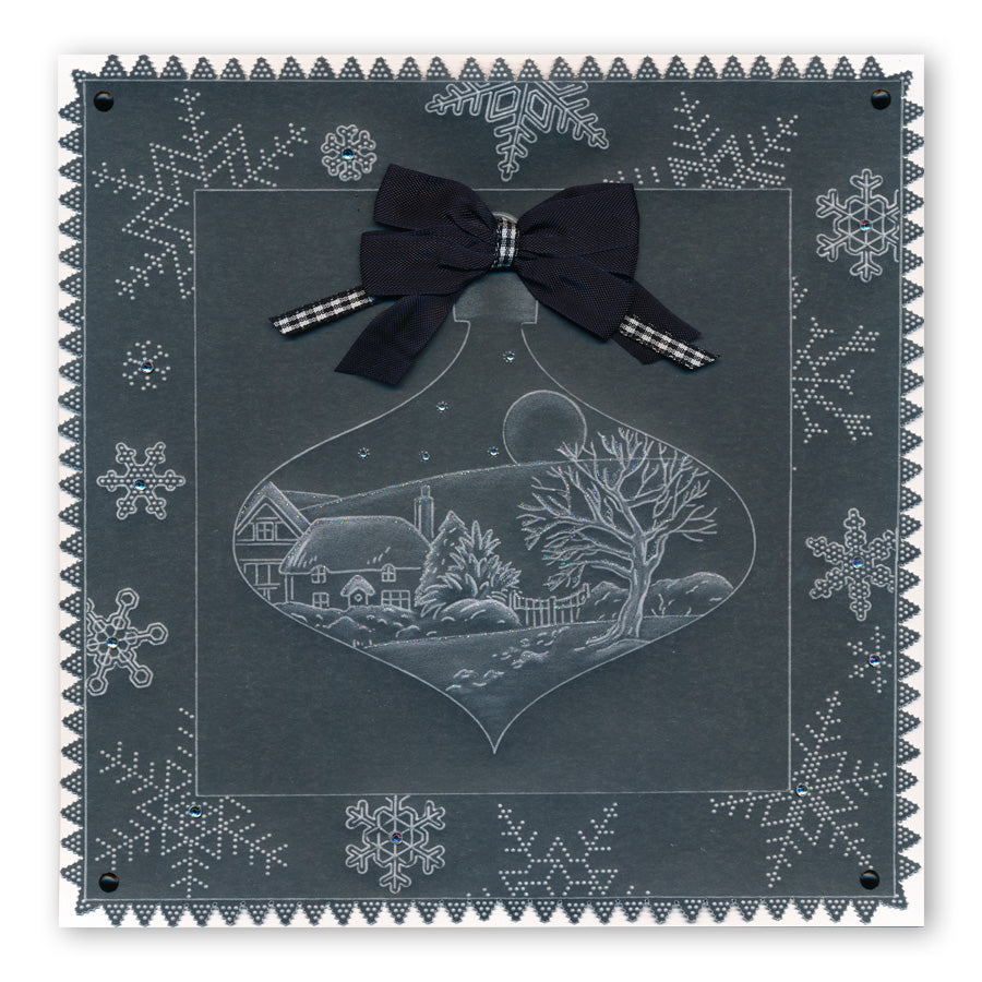 Small Snowflakes A5 Square Groovi Piercing Grid