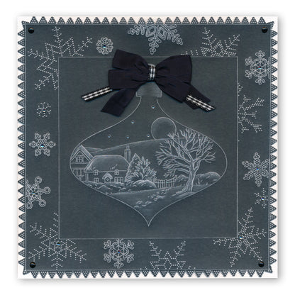 Small Snowflakes A5 Square Groovi Plate