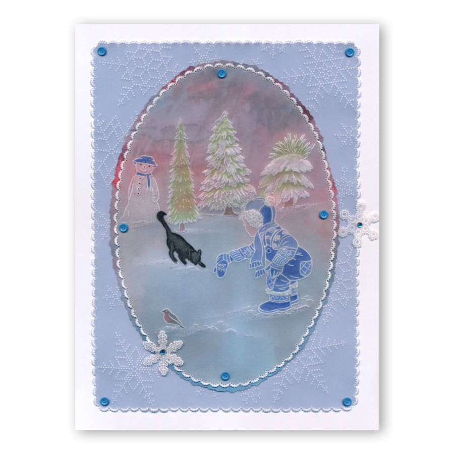 Large Snowflakes Duet A5 Square Groovi Plate & Grid Set