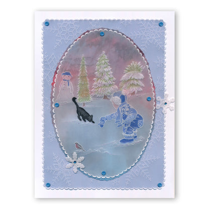 Large Snowflakes Duet A5 Square Groovi Plate & Grid Set