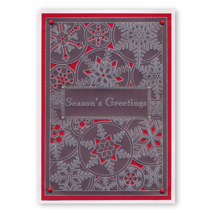 Small Snowflakes A5 Square Groovi Plate