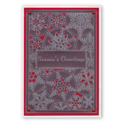 Large Snowflakes Duet A5 Square Groovi Plate & Grid Set