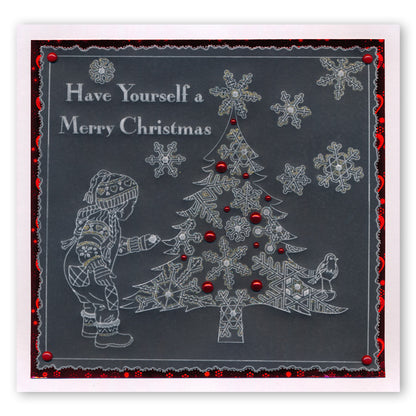 Small Snowflakes A5 Square Groovi Piercing Grid