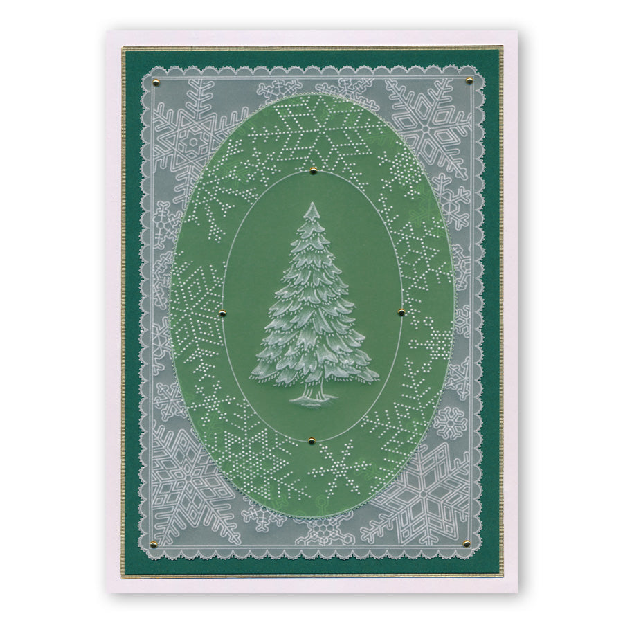 Large Snowflakes A5 Square Groovi Piercing Grid