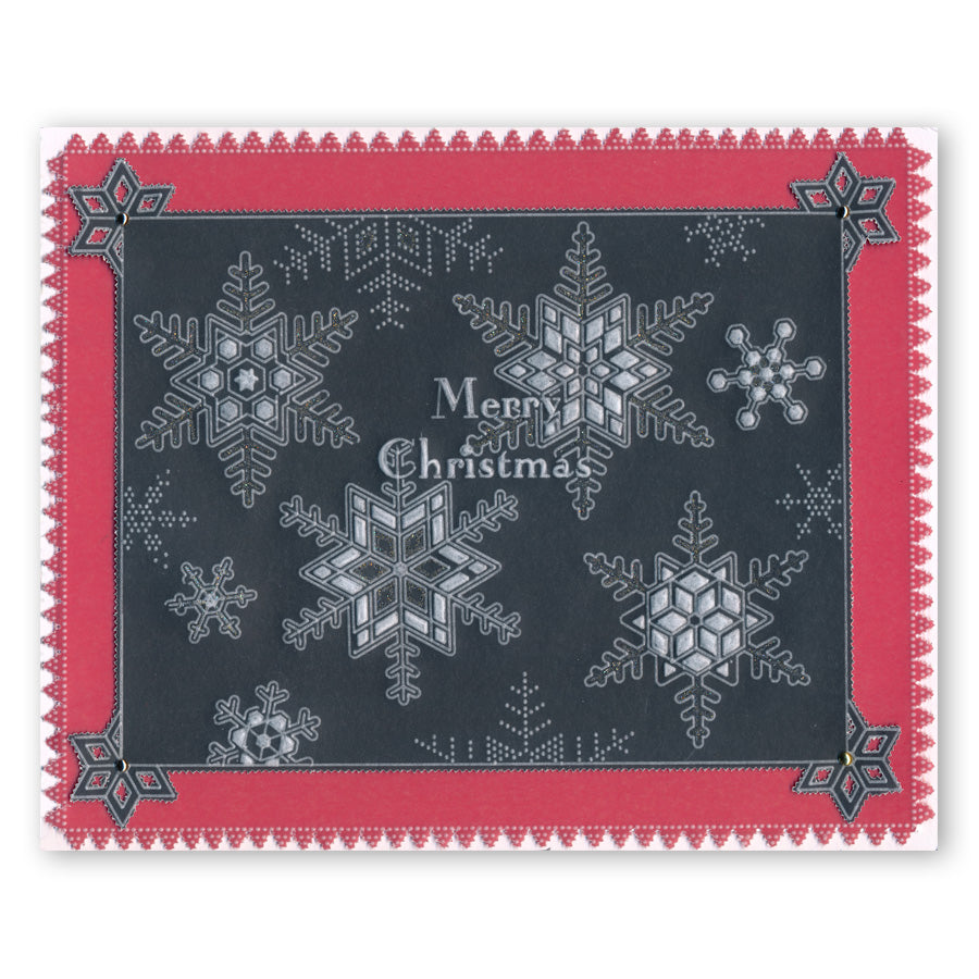 Small Snowflakes A5 Square Groovi Plate