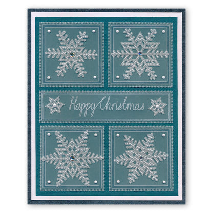 Small Snowflakes A5 Square Groovi Piercing Grid