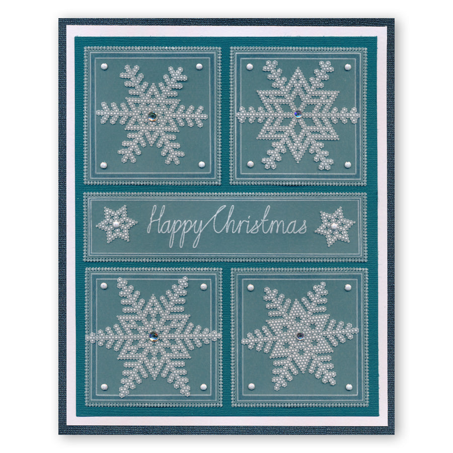 Small Snowflakes A5 Square Groovi Plate