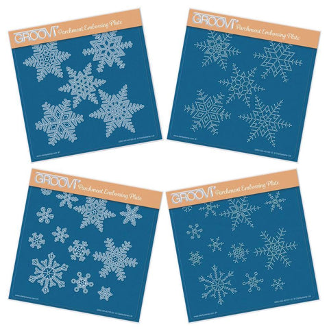 Snowflakes Duets Collection A5 Square Groovi Plate & Grid Set
