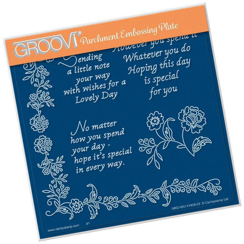Special Day Sentiments A5 Square Groovi Plate