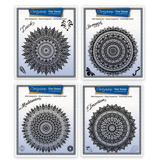 CLEARANCE Tina's Spiritual Mandalas A5 Square Stamp Collection