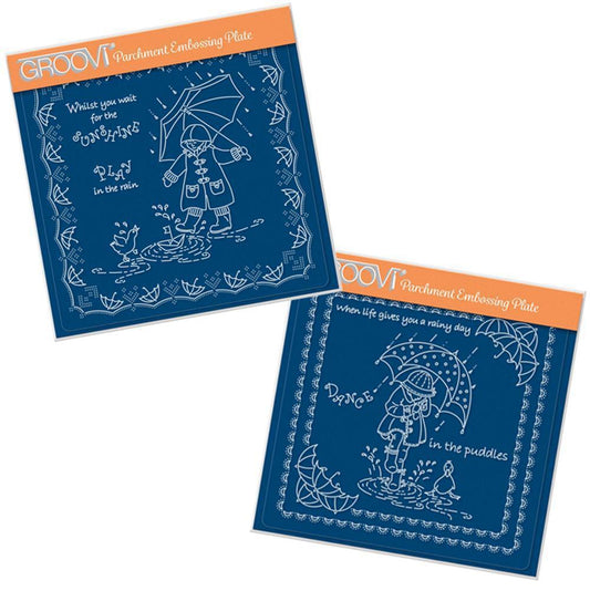 Linda's Children - Spring A5 Square Groovi Plate Pair