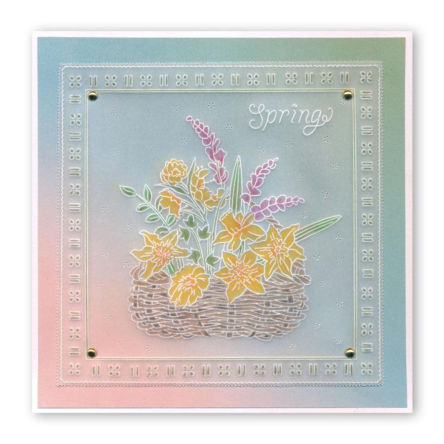 Spring Bouquet A5 Square Groovi Plate