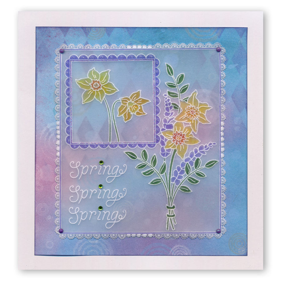 Spring Bouquet A5 Square Groovi Plate