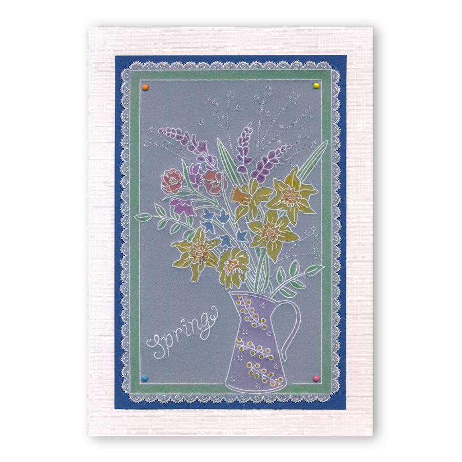 Spring Bouquet A5 Square Groovi Plate