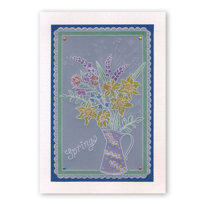 Spring Bouquet A5 Square Groovi Plate