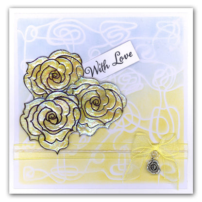 Unravelled Twine 7" x 7" Stencil