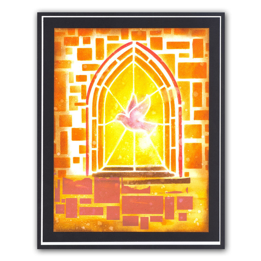 Christmas Windows 7" x 7" Stencil Collection