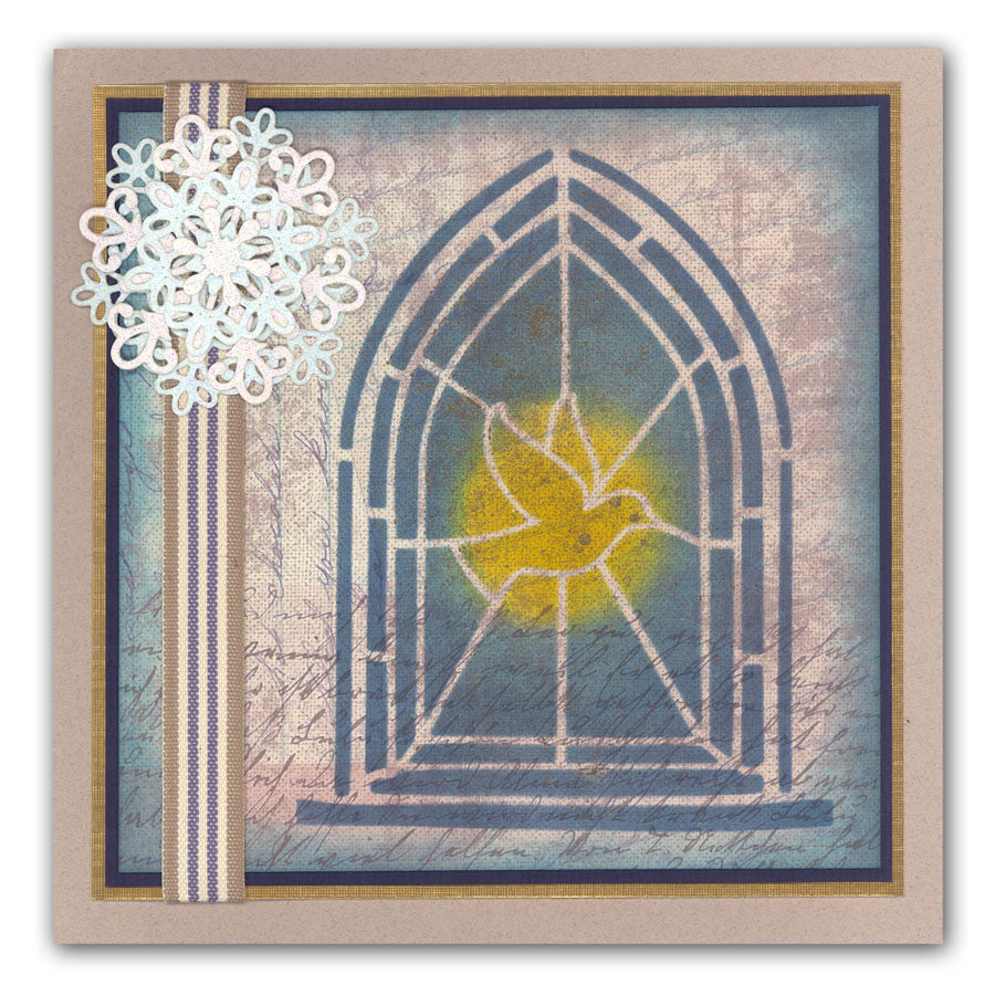 Christmas Windows 7" x 7" Stencil Collection