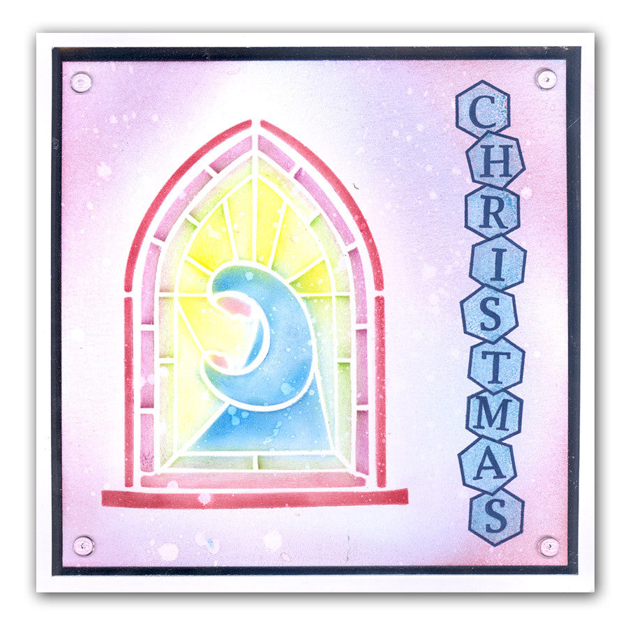 Christmas Windows 7" x 7" Stencil Collection