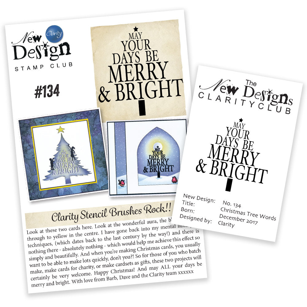 New Design Stamp Club Back Issue 134 Christmas Tree Words