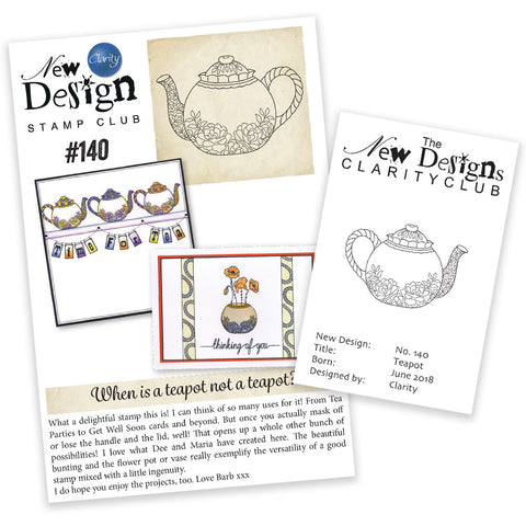 New Design Stamp Club Back Issue - 140 - Teapot