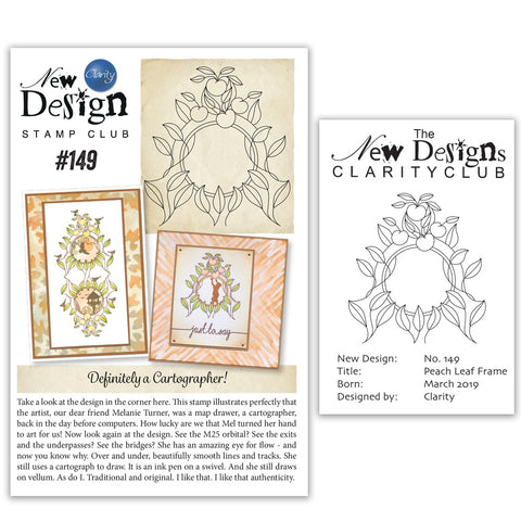 New Design Stamp Club Back Issue - 149 - Peach Leaf Frame