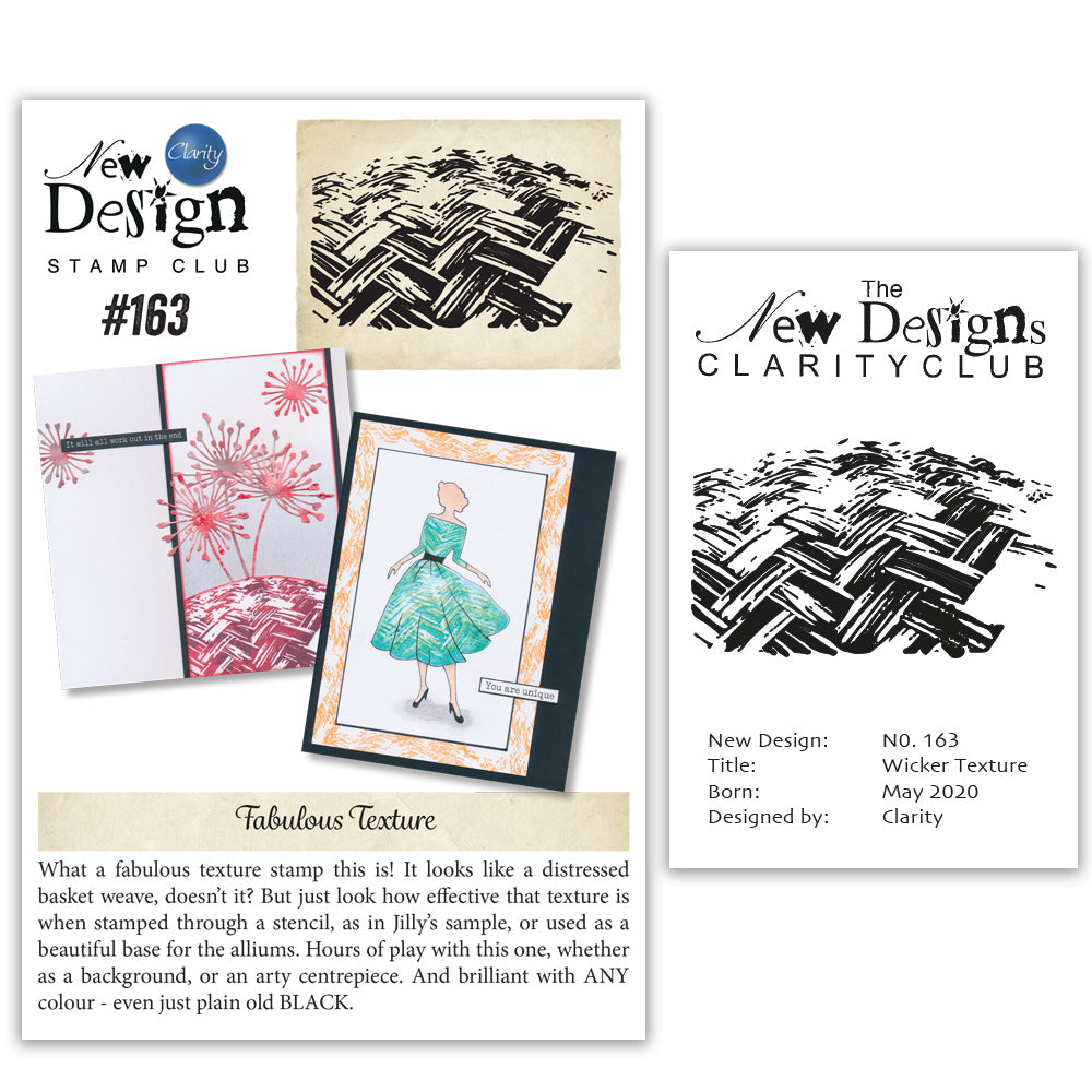 New Design Stamp Club Back Issue - 163 - Wicker Texture