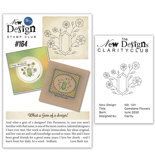 New Design Stamp Club Back Issue - 164 - Gemstone Flowers