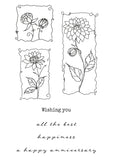 Barbara's SHAC Dahlia Floral Panels A6 Stamp Set