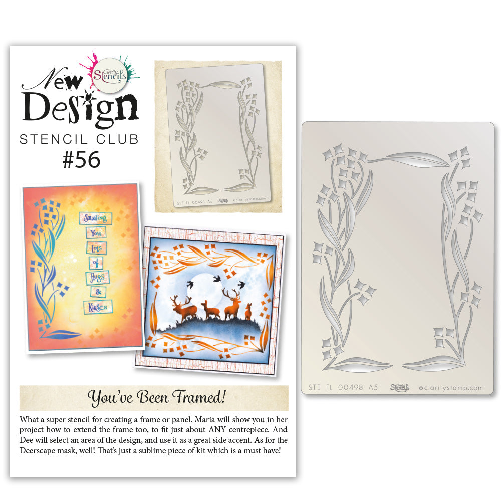 New Design Stencil Club Back Issue - 56 - Blossom Frame