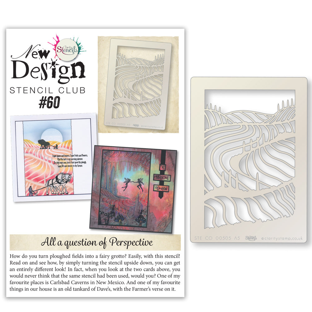 New Design Stencil Club Back Issue - 60 - Plouged Hillside
