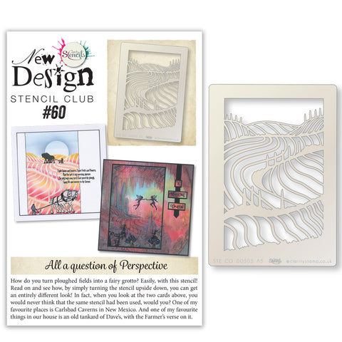 New Design Stencil Club Back Issue -60 - Plouged hillside