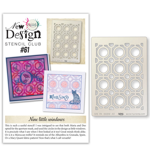 New Design Stencil Club Back Issue -61 - Tiled Pattern