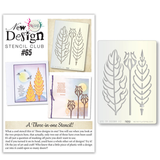 New Design Stencil Club Back Issue - 65 - Quirky Leaves
