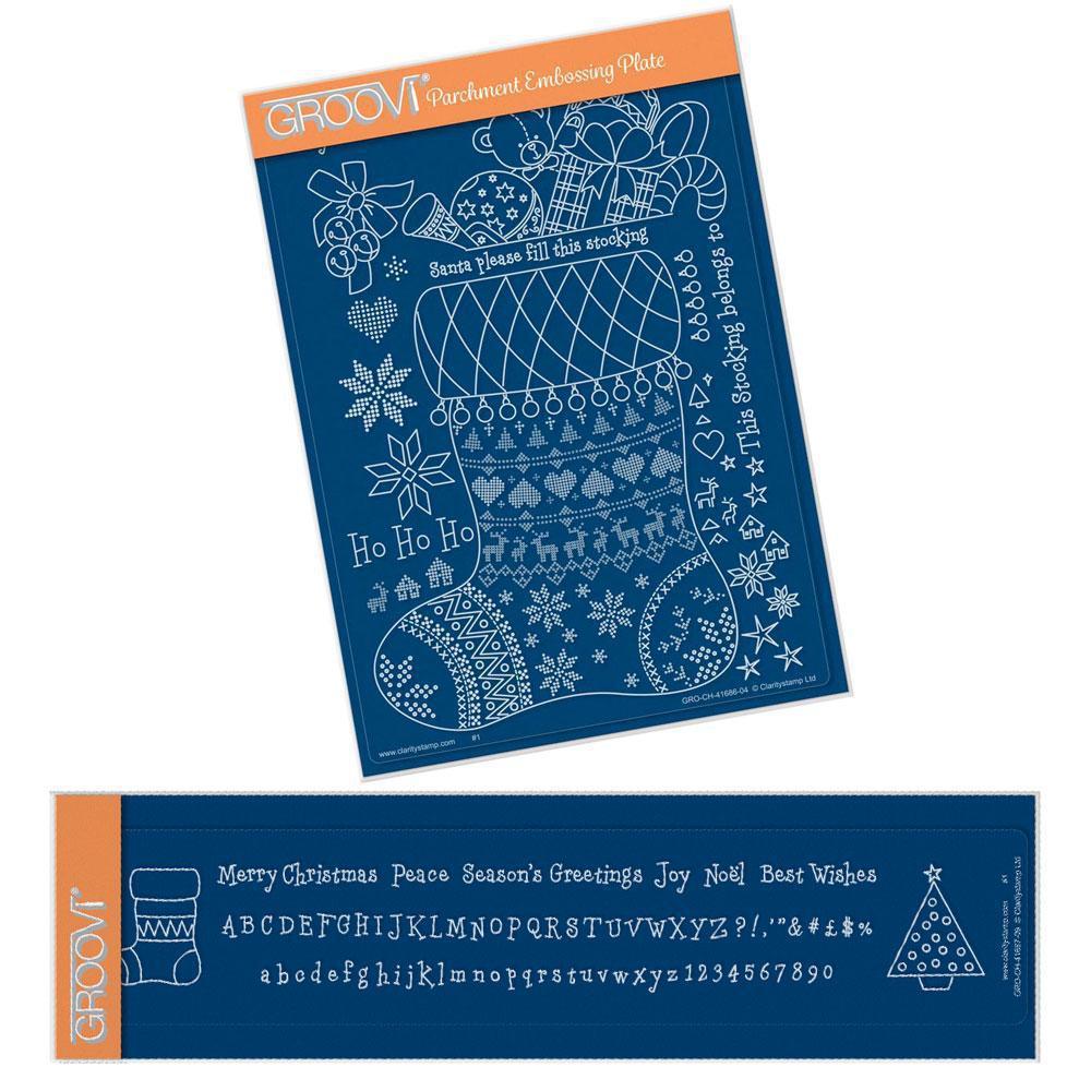 Linda's Stocking & Alphabet Groovi Plate Duet