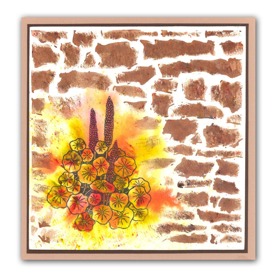 Stone Wall 7" x 7" Stencil