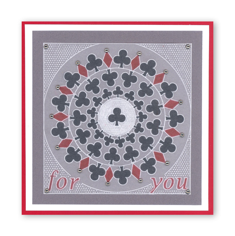 Suits of Cards A6 Square Groovi Baby Plate Set