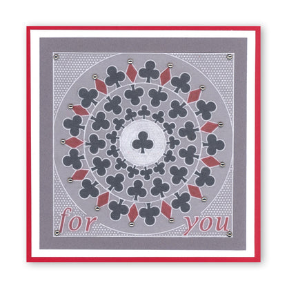 Suits of Cards A6 Square Groovi Baby Plate Set