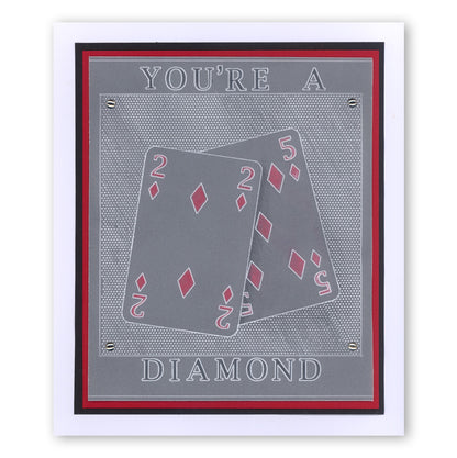 Suits of Cards A6 Square Groovi Baby Plate Set