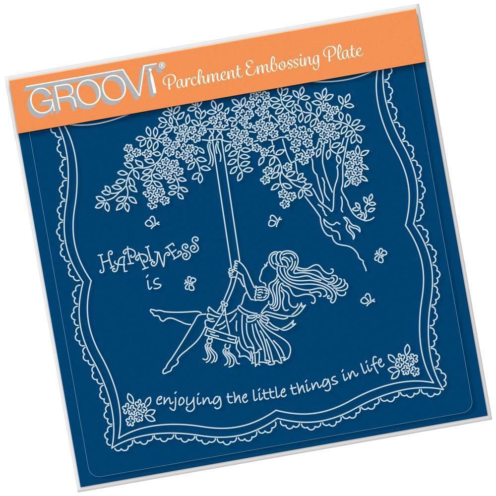 Linda's Children - Summer - Girl on a Swing - A5 Square Groovi Plate